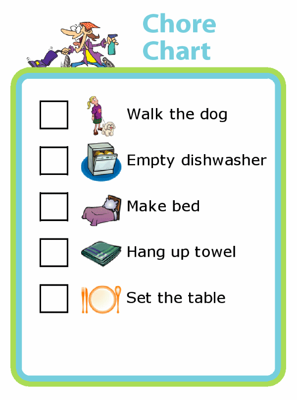 Boy Scout Chore Chart