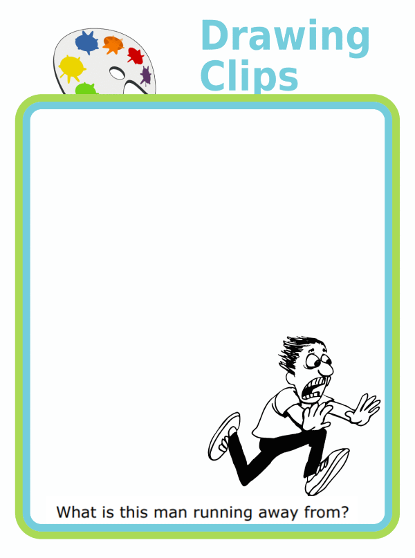 Printable drawing clips with suggestions to get kids started