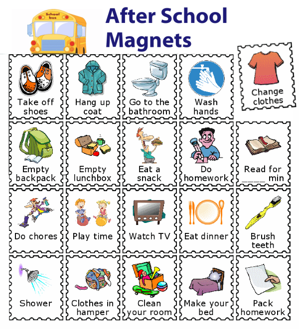 20 after school magnets