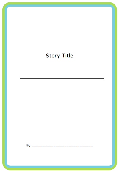 Story template for kids with space for picture and words