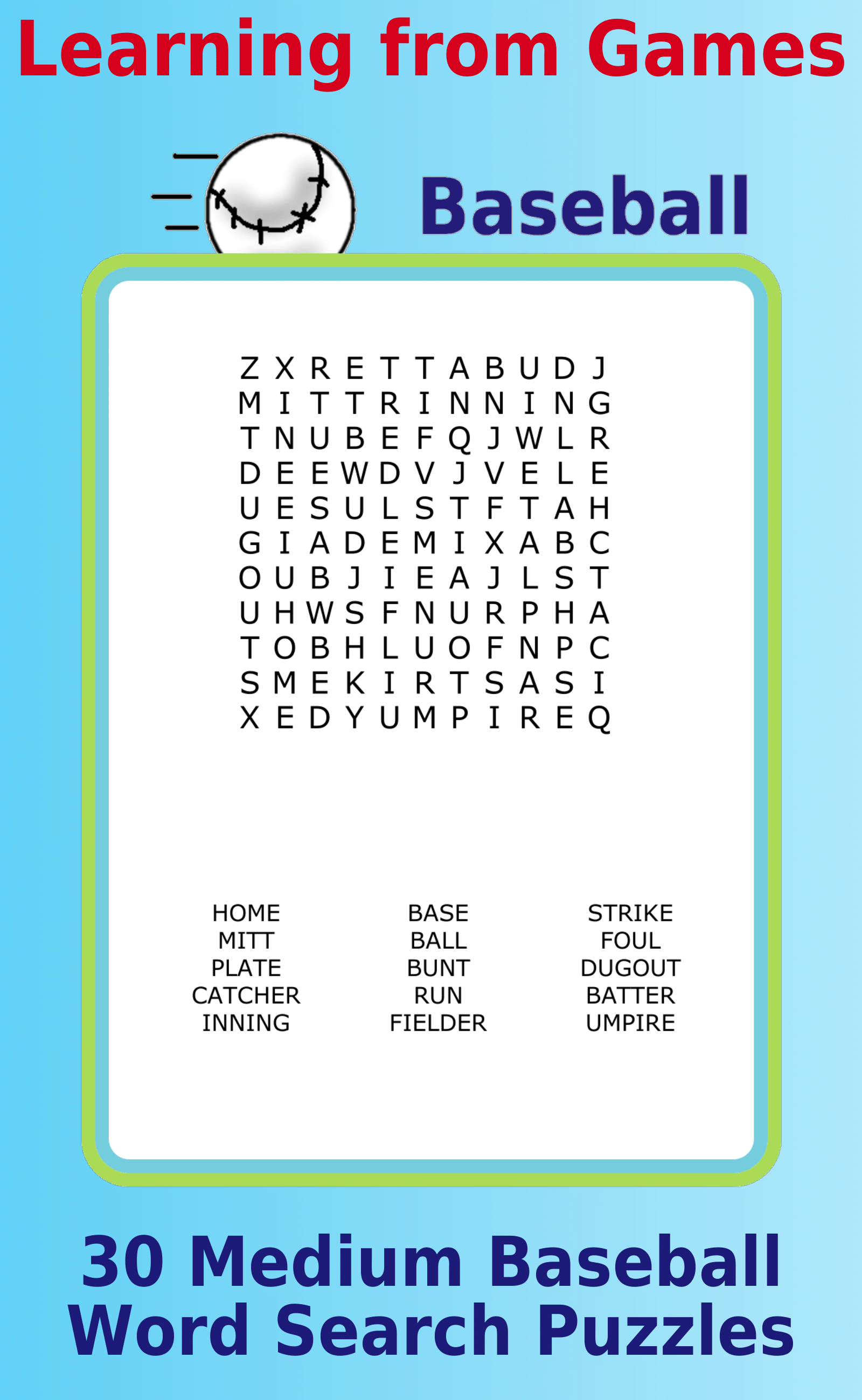 Baseball Word Search (PDF) baseball-word-search-pdf