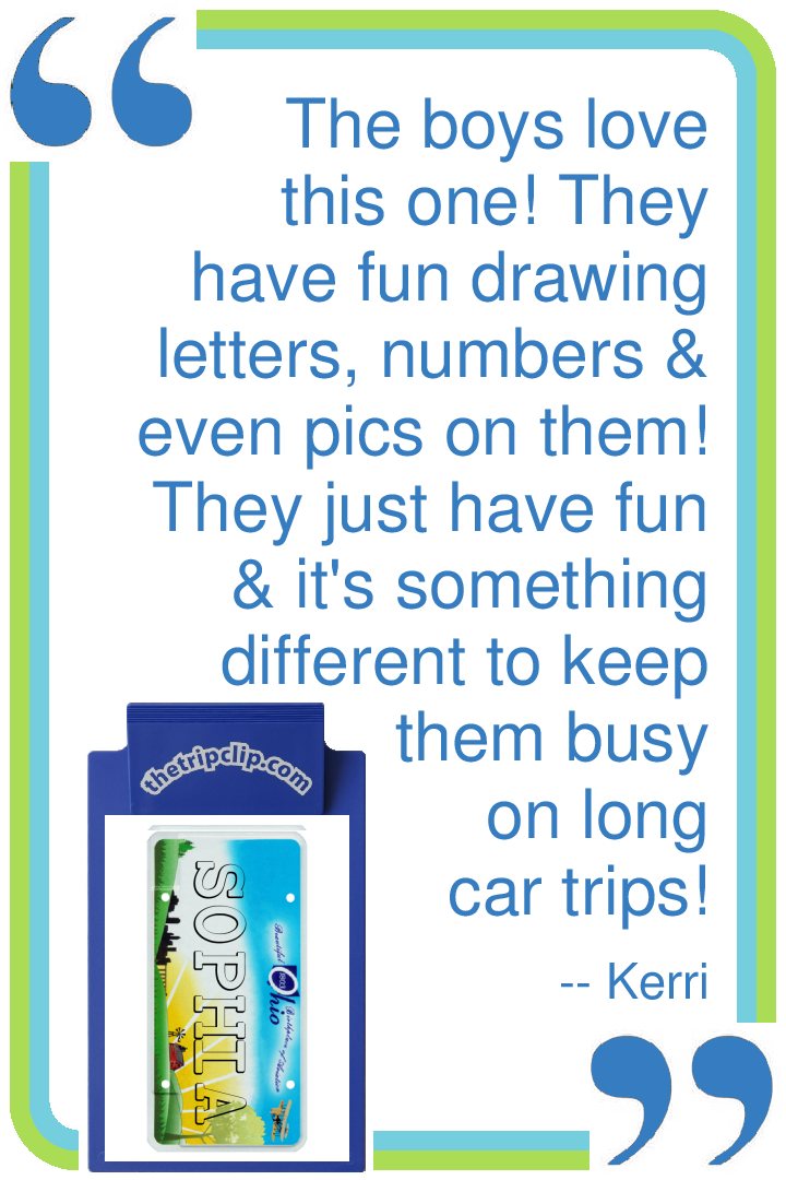 The boys love this one! They have fun drawing letters, numbers & even pics on them! They just have fun & it's something different to keep them busy on long car trips! --Kerri
