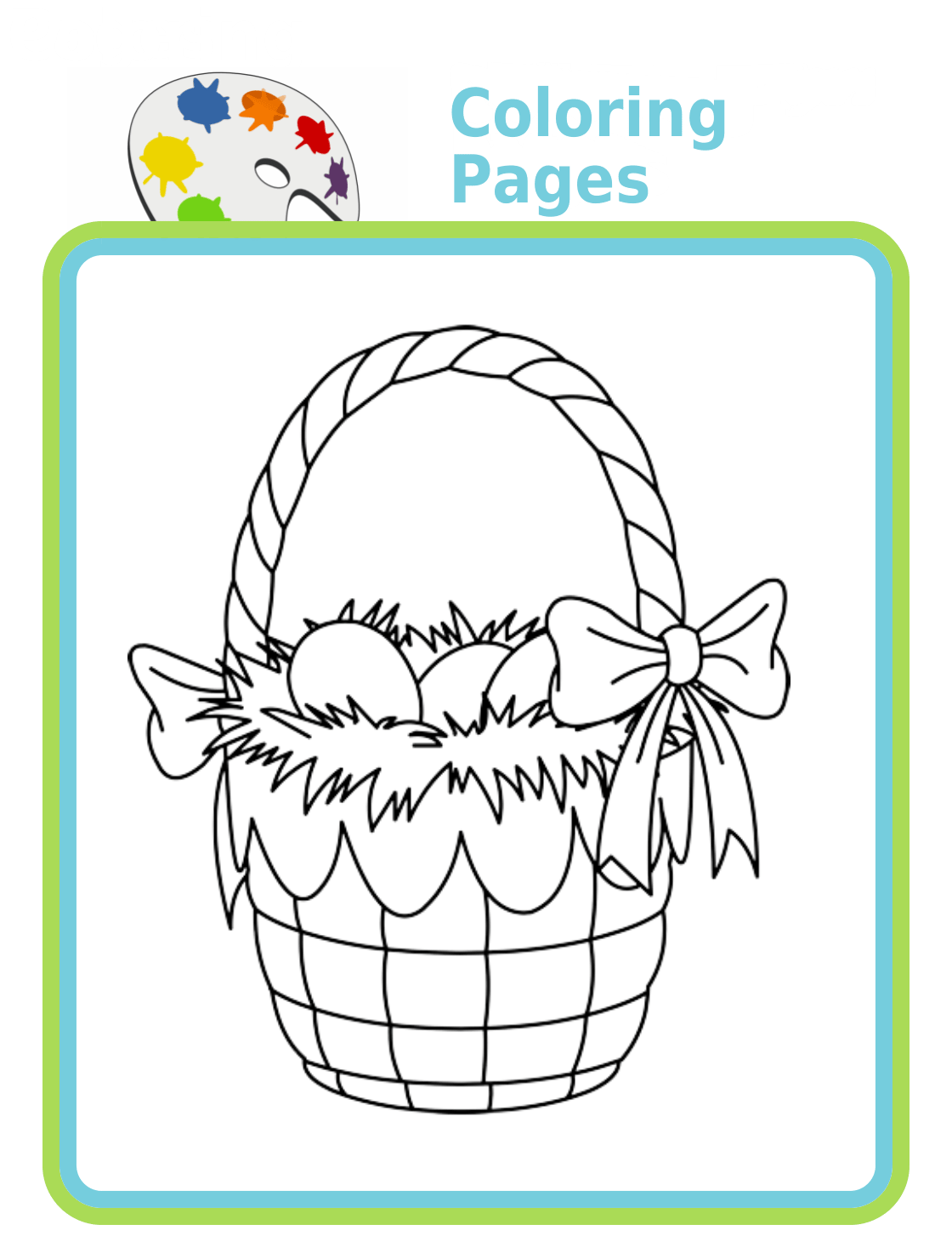 Black and white image of an Easter basket