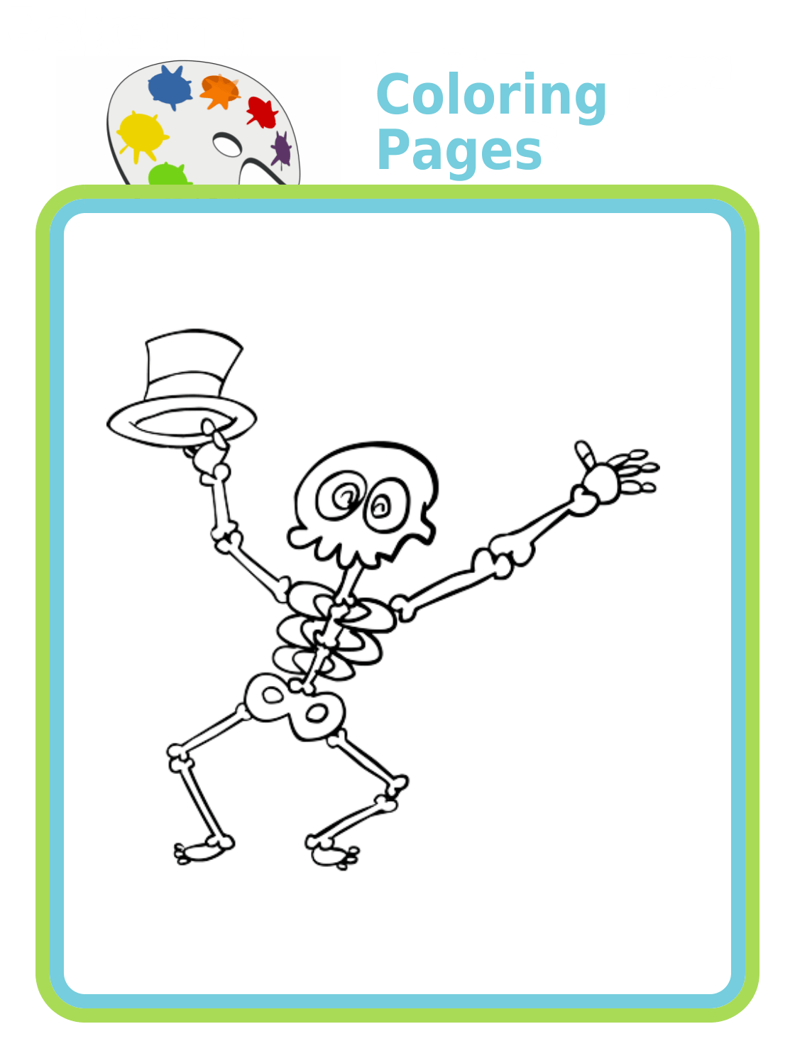 Skeleton kids can color