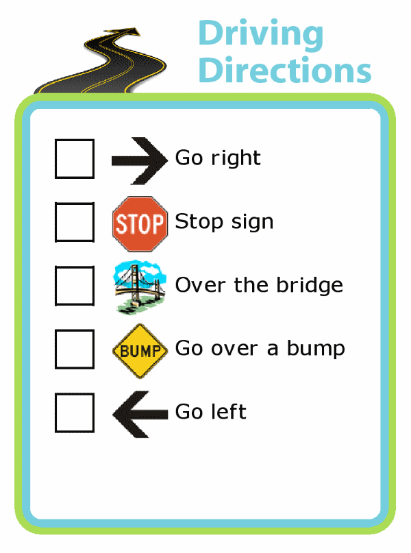 Road Trip Fun with Driving Direction Pictures for Kids - The Trip Clip