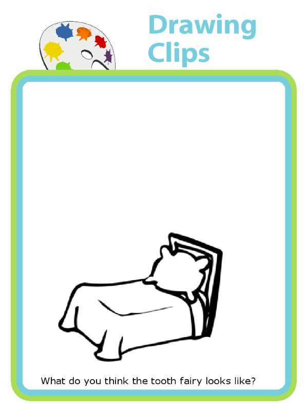 Printable drawing clips with suggestions to get kids started