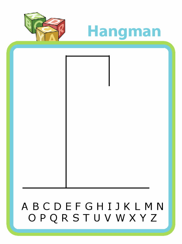 Printable hangman game for kids