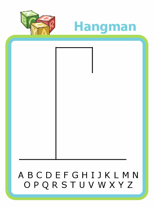 Free Hangman Template  Printable games for kids, Hangman words