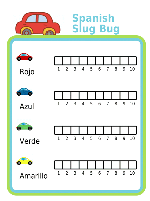 Slug bug game in spanish