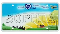 Ohio license plate with kid name: Sophie