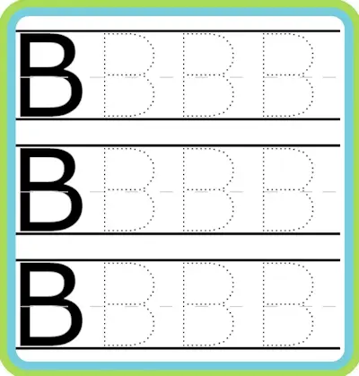 letter B tracing
