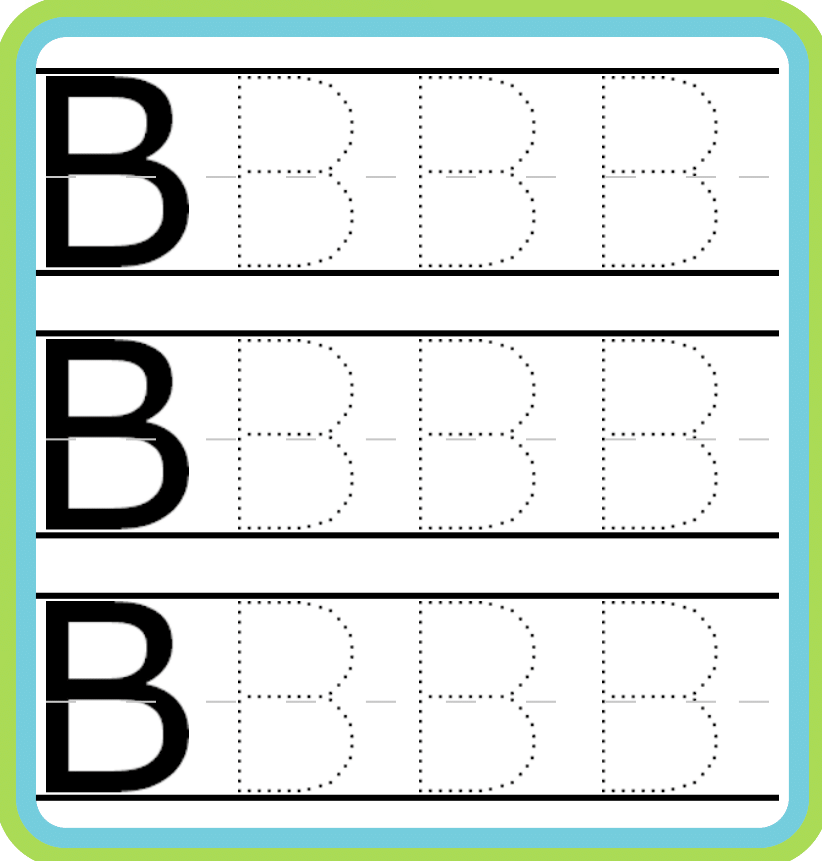 letter B for tracing