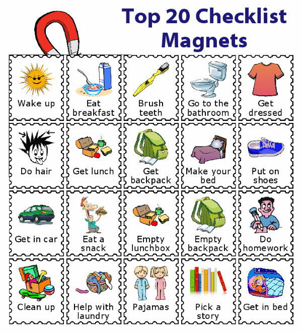 Magnetic Routine Chart