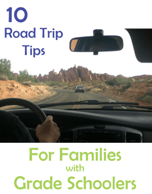 Picture of road out windshield - 10 road trip tips for families with grade schoolers