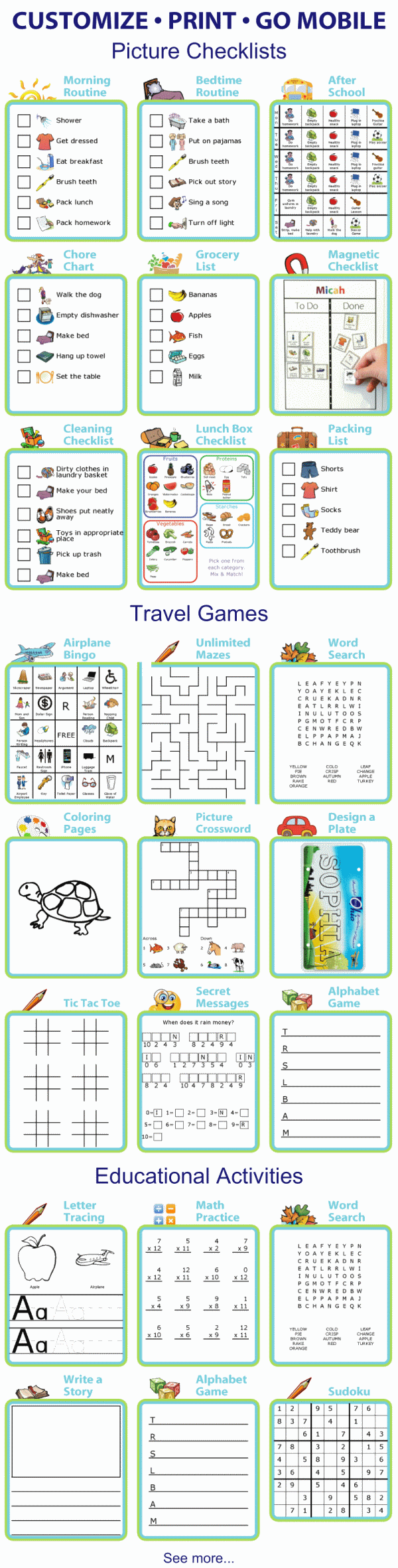 Printable Travel Activities For Kids - The Trip Clip