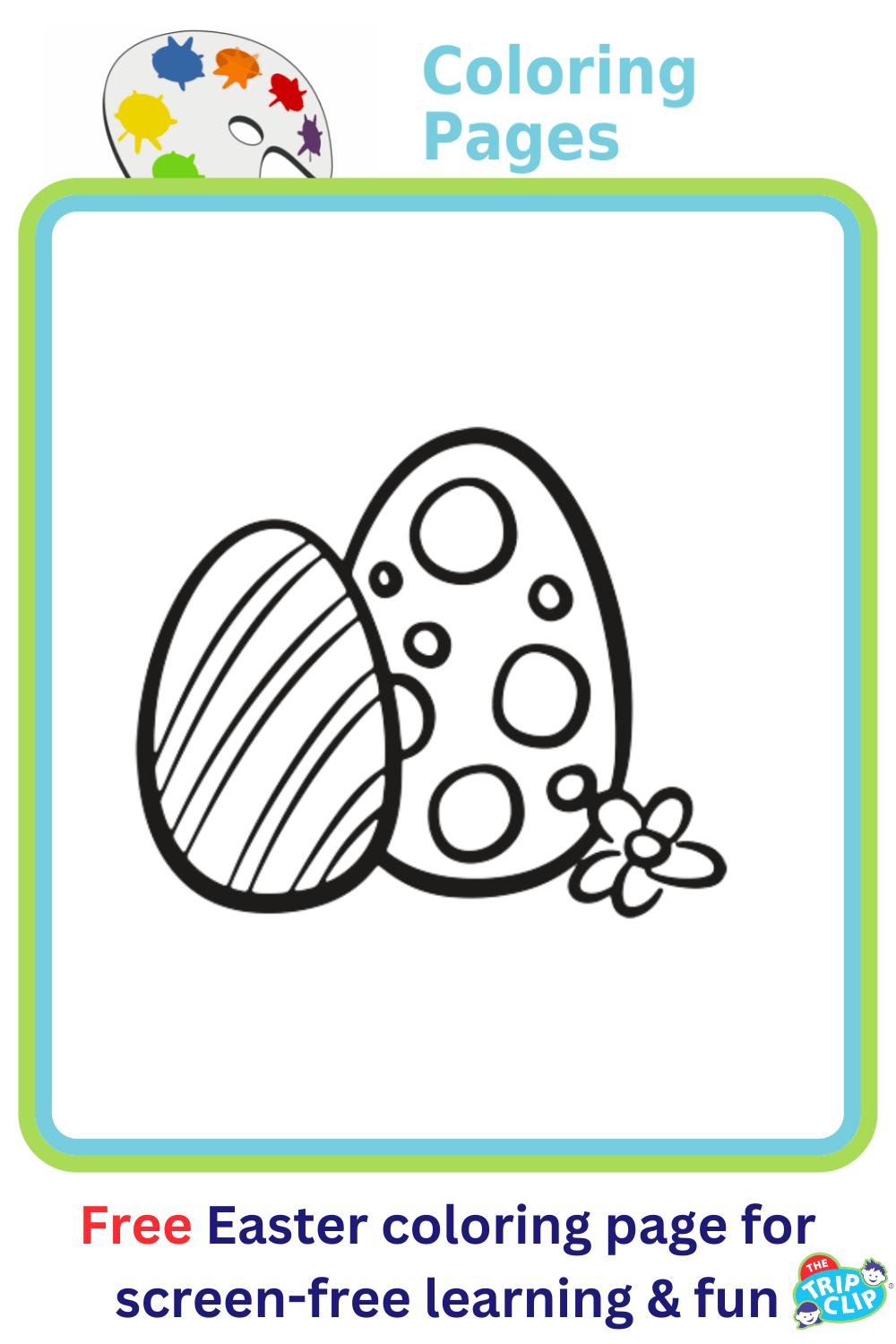 Black and white image of an Easter egg with polka dots