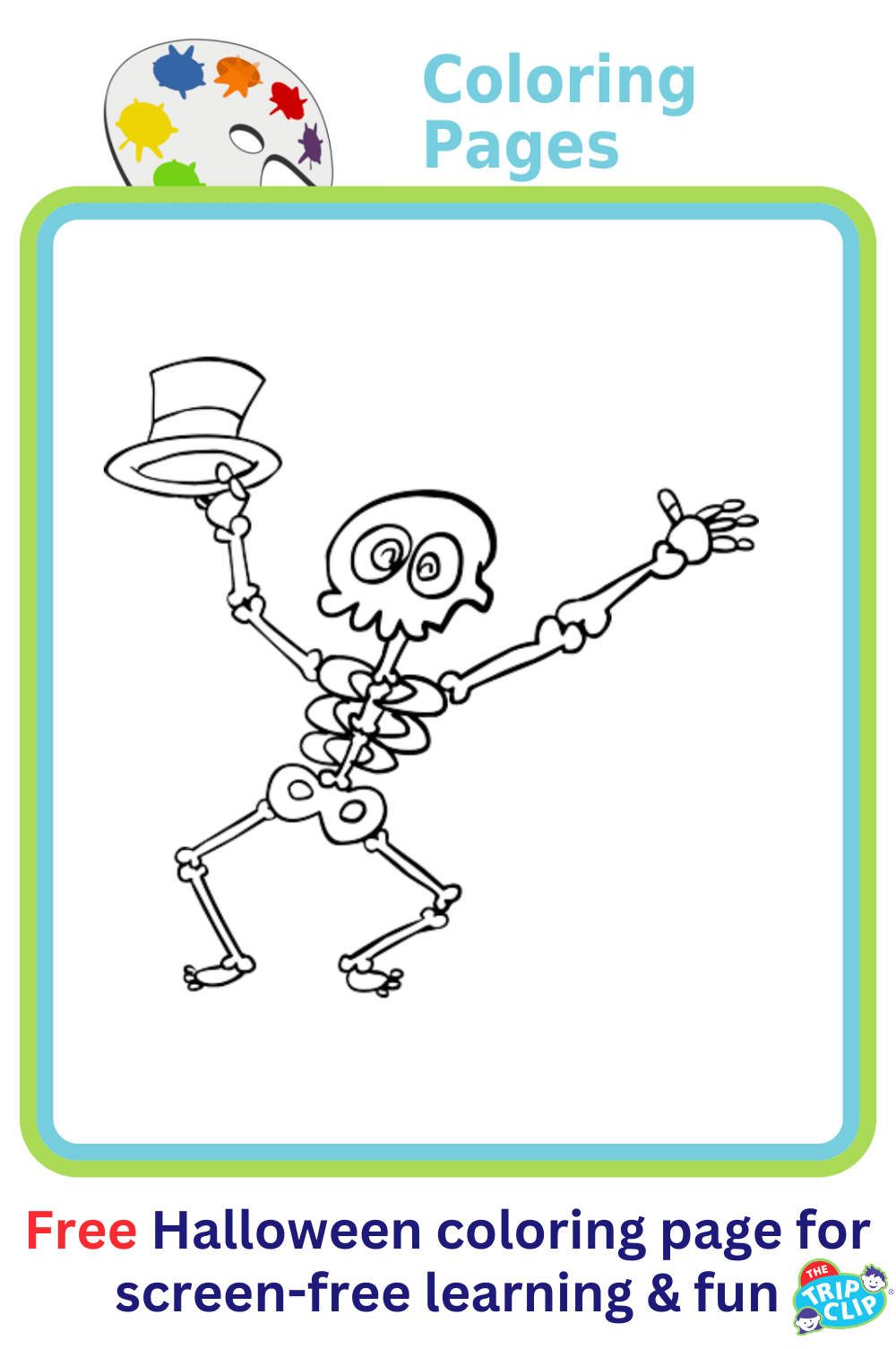 Skeleton kids can color