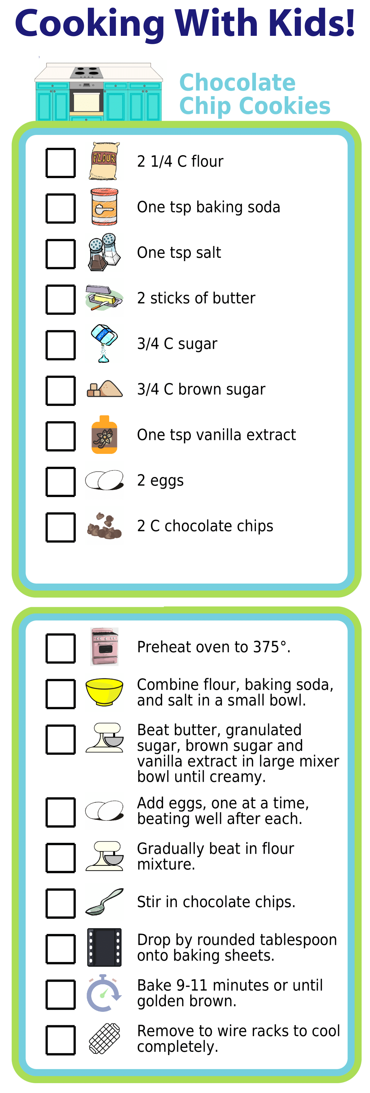 Cook Customized Checklist Custom Picture Checklists - The Trip Clip