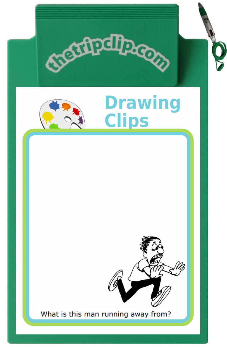 Printable drawing clips with suggestions to get kids started