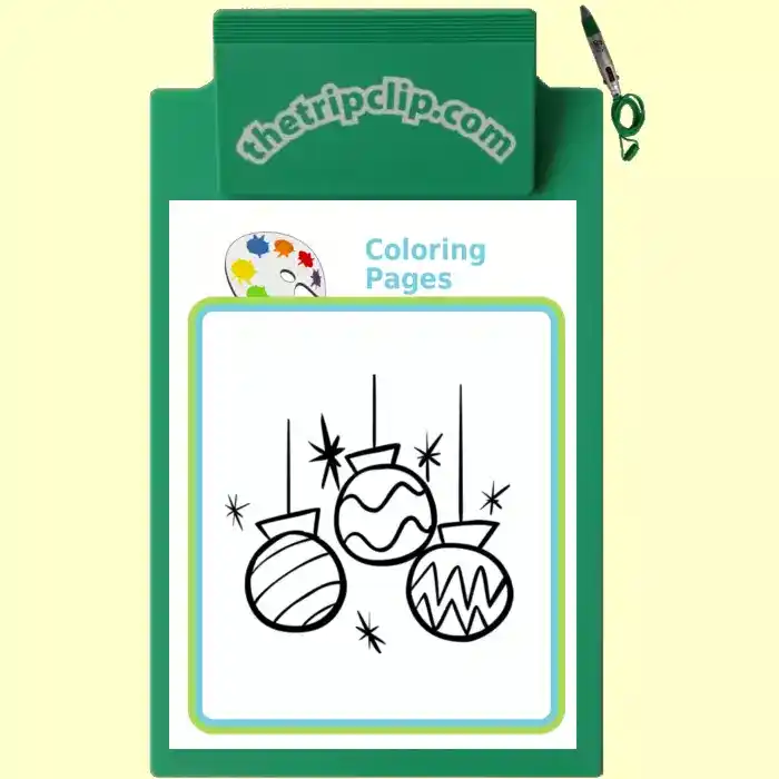 Printable holidays activity on a kid-sized clipboard with attached pen