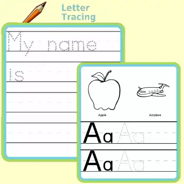 Printable lettertracing activity