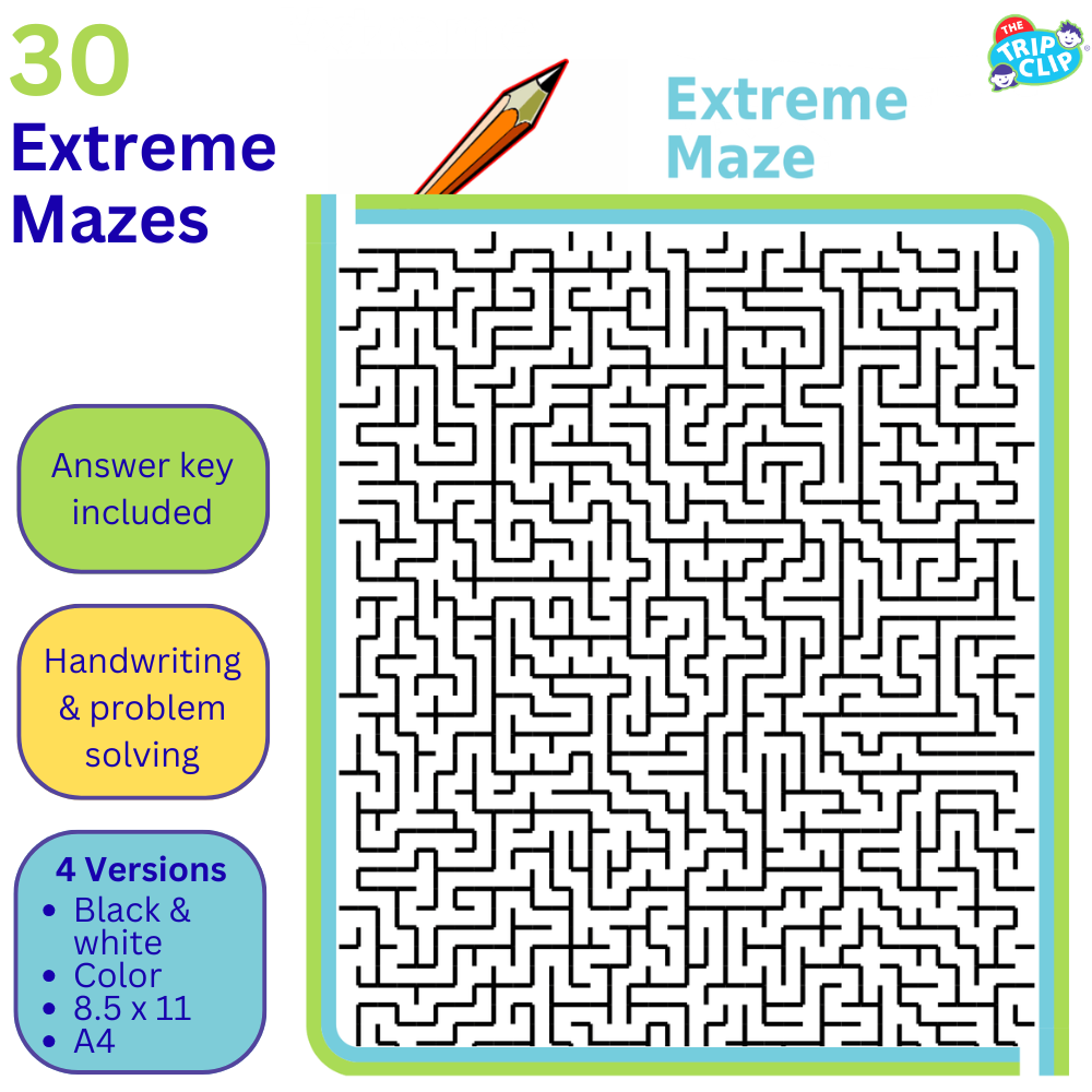 30 Printable Mazes