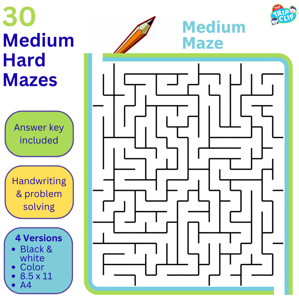 30 Printable Mazes