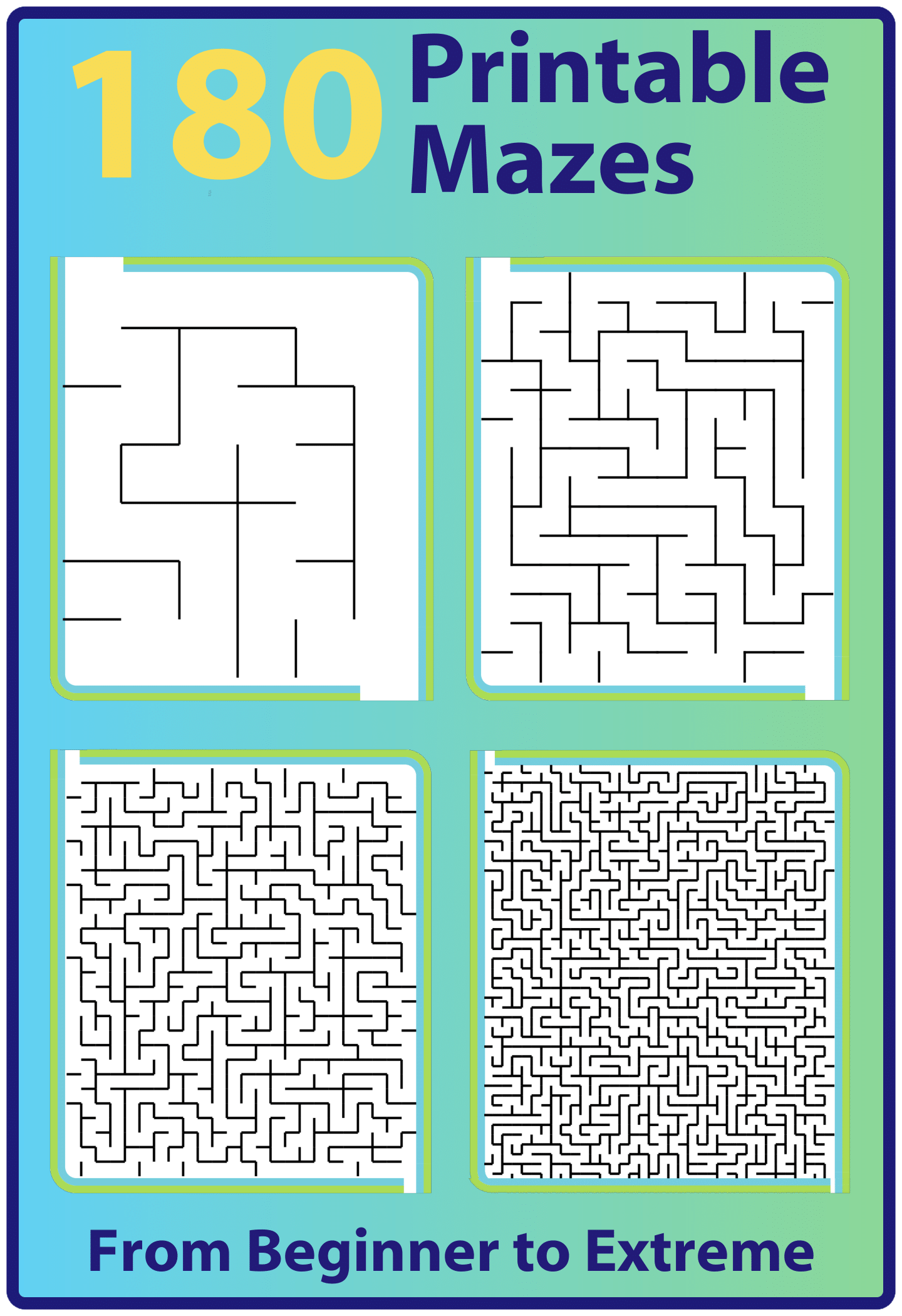 180 Printable Mazes