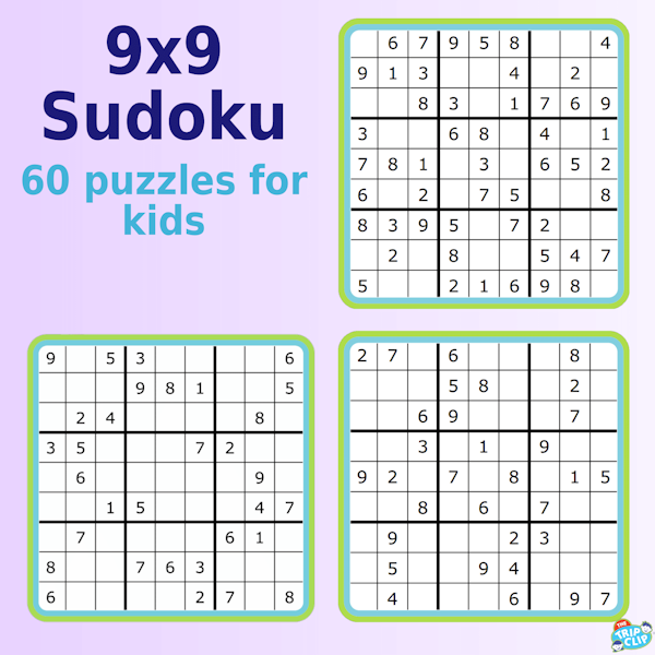 Three 9x9 sudoku puzzless