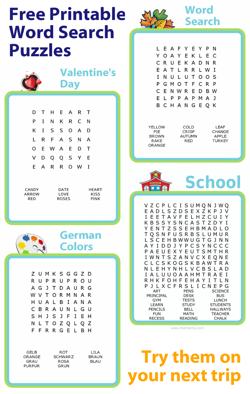 Fall themed printable word search puzzle for kids