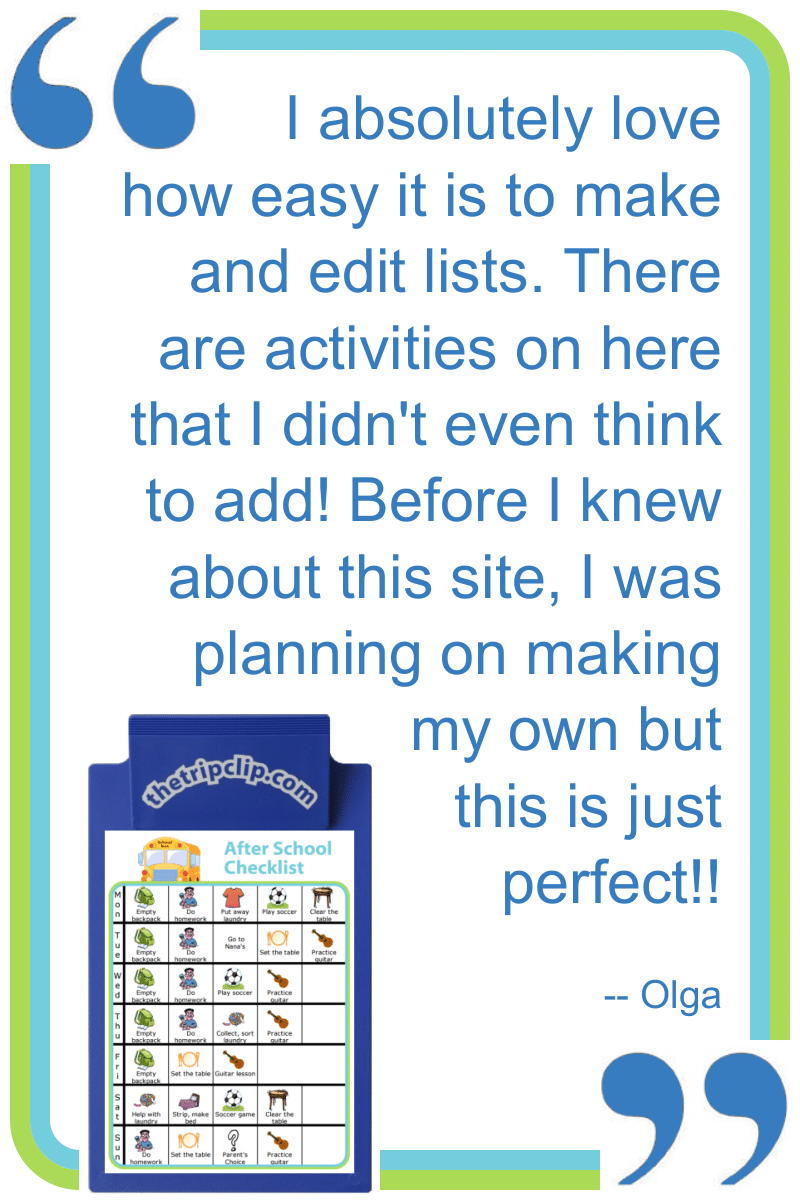 I absolutely love how easy it is to make and edit lists. There are activities on here that I didn't even think to add! Before I knew about this site, I was planning on making my own but this is just perfect! --Olga