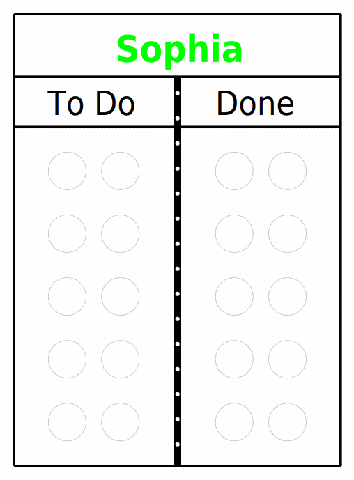 Hook & Loop To Do / Done board